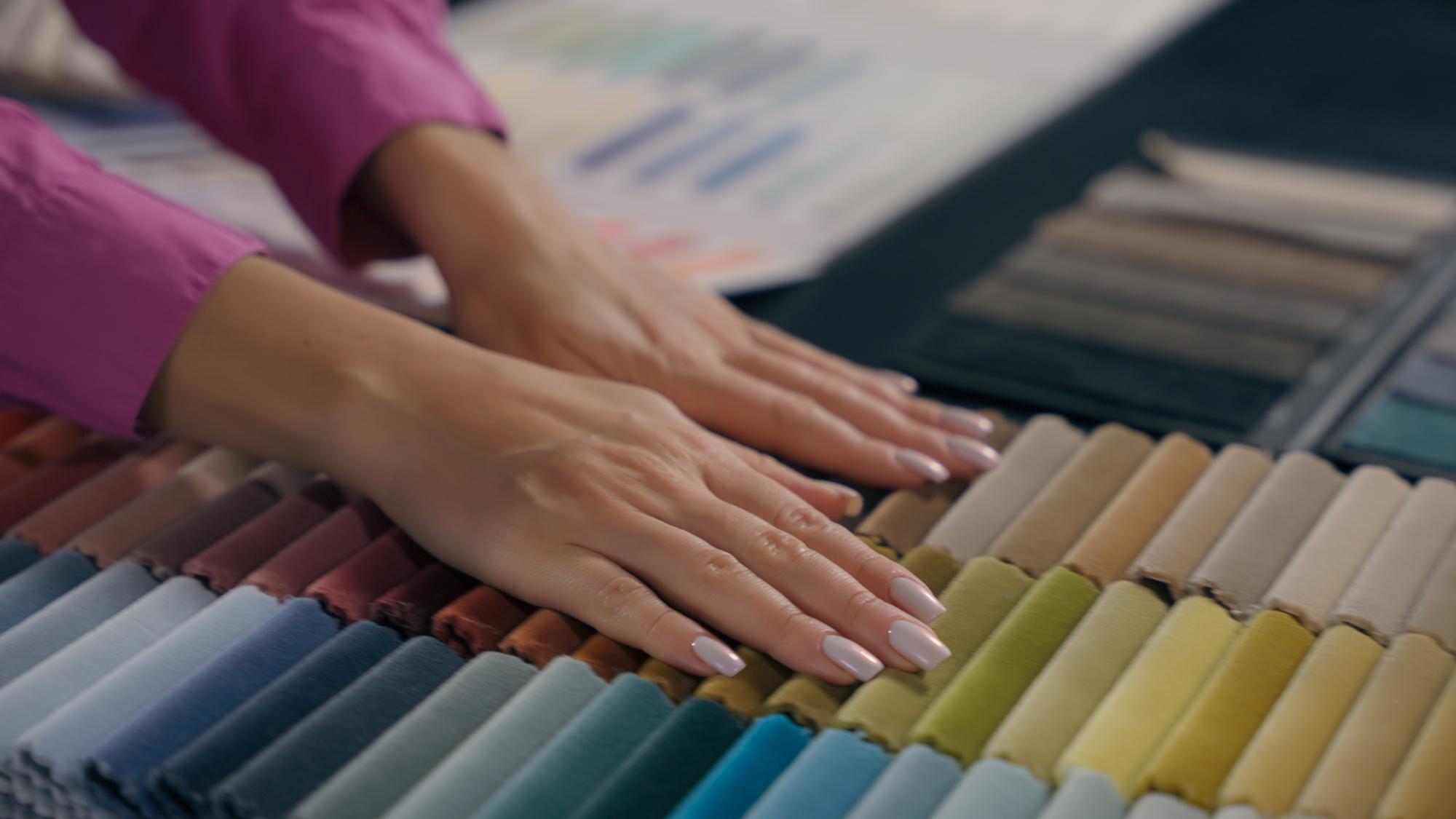 Sample swatches and pricing sheets
